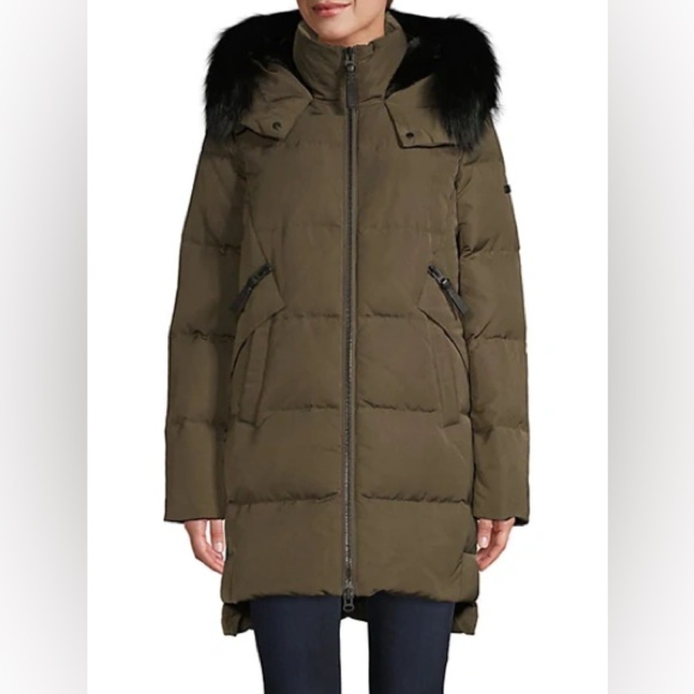 Derek Lam 10 Crosby Faux Fur Lined Down Coat Jacket